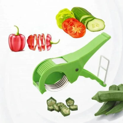 Multi-Function Vegetable & Fruit Cutter – Stainless Steel Blade Kitchen Slicer