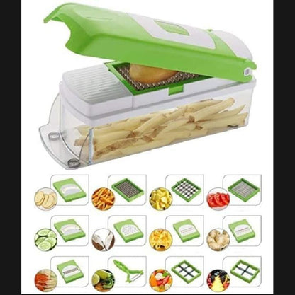 Green 14-in-1 Nicer Dicer Plus Kitchen Set