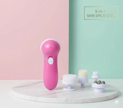 5 in 1 Electric Facial Cleansing Brush – Beauty Care Massager & Skin Care Kit