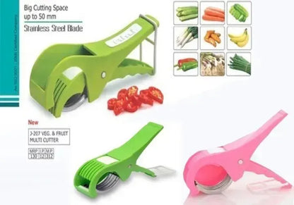 Multi-Function Vegetable & Fruit Cutter – Stainless Steel Blade Kitchen Slicer
