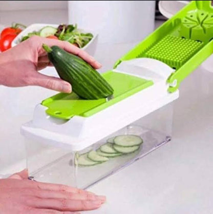 Green 14-in-1 Nicer Dicer Plus Kitchen Set