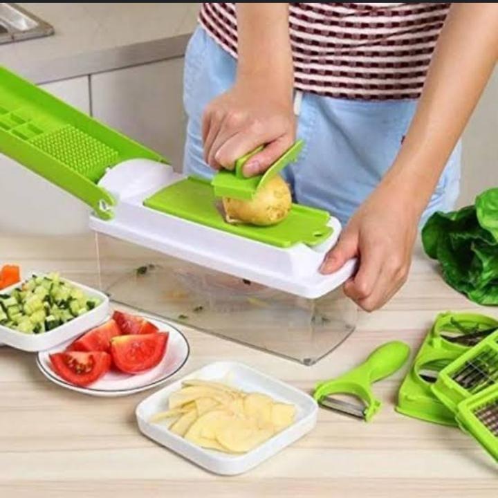 Green 14-in-1 Nicer Dicer Plus Kitchen Set