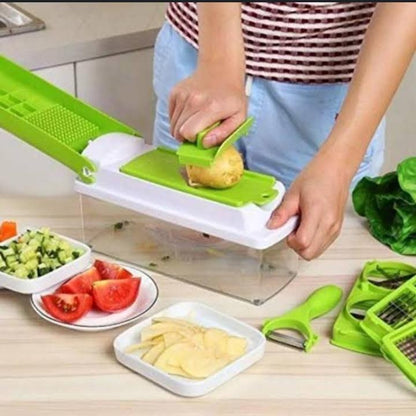 Green 14-in-1 Nicer Dicer Plus Kitchen Set