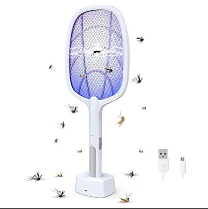 Electric Mosquito Swatter White ABS Anti-Itch Night Light