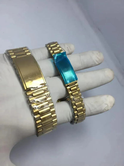 Gold Couple Watches Set Rose Gold Chain Strap 2 Pcs
