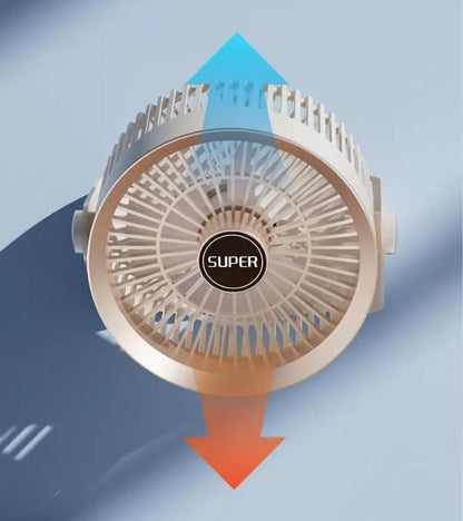 Compact Mini Portable Fan - Off White, Low Wattage Cooling